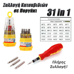 Κατσαβίδι Πυργάκι με σετ Μυτών Jackly jk-6036a