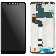 Γνήσιο Original Xiaomi Redmi Note 6, Note 6 Pro Lcd Screen Display Οθόνη + Touch Screen Digitizer Μηχανισμός Αφής + Πλαισiο Frame Black Μαύρο (Service Pack By Xiaomi)