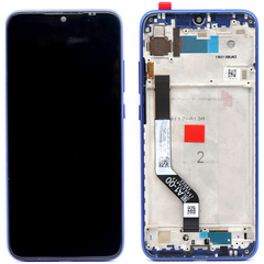 Γνήσιο Original Xiaomi Redmi Note 7 (M1901F7G ) Lcd Screen Display Οθόνη + Touch Screen Digitizer Μηχανισμός Αφής + Frame Πλαίσιο Σασί  Blue Μπλέ (Service Pack By Xiaomi) 5610100140C7
