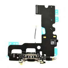 HQ OEM Iphone 7  Charging Dock Connector flex Cable Καλωδιοταινία φόρτισης + Microphone Μικρόφωνο Black