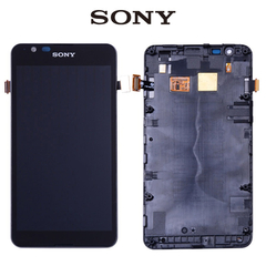 Original Sony Xperia E4G E2003 LCD Display Οθόνη + Touch Screen Μηχανισμός Αφής + Front Cover (Service Pack)