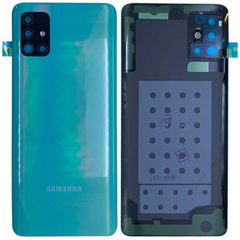 Γνήσια Original Samsung Galaxy A51 2019 (SM-A515F) Rear Back Battery Cover, Πίσω Καπάκι Μπαταρίας Blue GH82-21653C (Service Pack By Samsung)