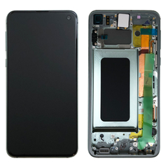 Γνήσια Original Samsung Galaxy S10e , SM-G970F G970 Οθόνη LCD Display Screen + Touch Screen DIgitizer Μηχανισμός Αφής + Frame Πλαίσιο White GH82-18852B GH82-18836B