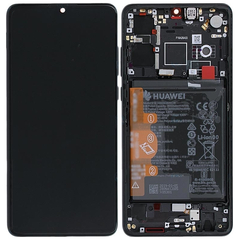 Γνήσιο Original Huawei P30 (ELE-L09 ELE-L29) Lcd Screen Display Οθόνη + Touch Screen Digitizer Μηχανισμός Αφής + Πλαίσιο Frame Bezel Μαύρο Black 02352NLL 02354HLT(Service Pack By Huawei)