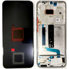 Γνήσια Original Xiaomi Mi 10 Lite, Mi10 Lite (M2002J9G)​ Super Amoled Lcd Display Assembly Screen Οθόνη + Touch Screen Digitizer Μηχανισμός Αφής + Frame Πλαίσιο Σασί White 56000500J900 ​(Service Pack By Xiaomi)