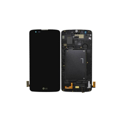 OEM HQ LG K8 K350 Οθόνη LCD Display Screen + Touch Screen Digitizer Μηχανισμός Οθόνης Αφής + Frame Bezel Πλαίσιο Πρόσοψη Black