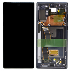 Γνήσια Original Samsung Galaxy Note 10+ Plus SM-N975F N975 Οθόνη AMOLED LCD Display Assembly Screen + Touch DIgitizer Μηχανισμός Αφής + Frame Bezel Πλαίσιο Σασί Black Μαύρο GH82-20838A GH82-20900A (Service Pack By Samsung)