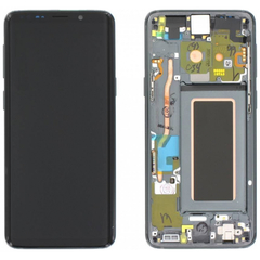 Γνήσια Original Samsung Galaxy S9 G960F Οθόνη LCD Display Screen + Touch Screen DIgitizer Μηχανισμός Αφής + Frame Πλαίσιο GH97-21696C Titanium Grey