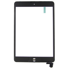 HQ OEM for iPad mini 1 / 2, Mini1, Mini2 Touch Screen DIgitizer Μηχανισμός Αφής Τζάμι Original Quality AAA Including IC + Home Button Flex (Without Plastic Button) Black (Premium A+)