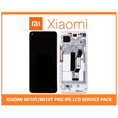 Γνήσια Original Xiaomi Mi 10T, Mi10T, Mi 10T PRO, Mi10T PRO,  IPS LCD, 144Hz, HDR10+, LCD DISPLAY SCREEN ΟΘΟΝΗ + TOUCH SCREEN DIGITIZER ΜΗΧΑΝΙΣΜΟΣ ΑΦΗΣ + FRAME ΠΛΑΙΣΙΟ SILVER (SERVICE PACK BY XIAOMI)