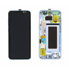 Γνήσια Original Samsung Galaxy S8 G950F G950 Οθόνη LCD Display Screen + Touch Screen DIgitizer Μηχανισμός Αφής + Frame Πλαίσιο Blue GH97-20457D