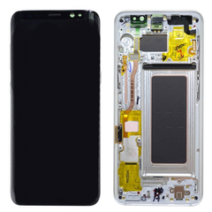 Γνήσια Original Samsung Galaxy S8 G950F G950 Οθόνη LCD Display Screen + Touch Screen DIgitizer Μηχανισμός Αφής + Frame Πλαίσιο Silver GH97-20457B