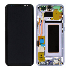Γνήσια Original Samsung Galaxy S8 G950F G950 Οθόνη LCD Display Screen + Touch Screen DIgitizer Μηχανισμός Αφής + Frame Πλαίσιο Violet Orchid Grey GH97-20457C