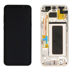 Γνήσια Original Samsung Galaxy S8 Plus G955F G955 Οθόνη LCD Display Screen + Touch Screen DIgitizer Μηχανισμός Αφής + Frame Πλαίσιο Gold GH97-20470F