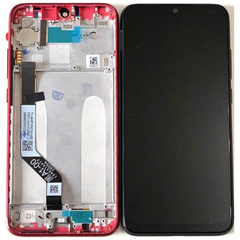 Γνήσιο Original Xiaomi Redmi Note 7, Note7 (M1901F7G) Lcd Screen Display Οθόνη + Touch Screen Digitizer Μηχανισμός Αφής + Frame Πλαίσιο Σασί  Red Κόκκινο (Service Pack By Xiaomi) 5609100030C7