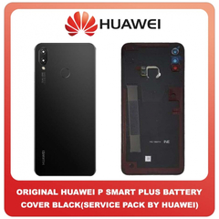 Γνήσιο Original Huawei P Smart Plus , PSmart Plus INE-LX1 Rear Back Battery Cover + Fingerprint Sensor + Camera Lens, Πίσω Καπάκι Μπαταρίας Με Αισθητήρα Δακτυλικών Αποτυπωμάτων Και Τζάμι Κάμερας Black Μαύρο 02352CAH (Service Pack By Huawei)