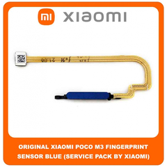 Original Γνήσιο Xiaomi Poco M3 , PocoM3 (M2010J19CG, M2010J19CI) Redmi 9T , Redmi9T (J19S, M2010J19SG, M2010J19SY) Fingerprint Flex Sensor Καλωδιοταινία Αισθητήρας Δακτυλικού Αποτυπώματος Blue Μπλε (Service Pack By Xiaomi)