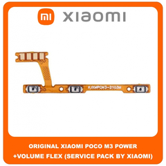Original Γνήσιο Xiaomi Poco M3 , PocoM3 (M2010J19CG, M2010J19CI) Power ON / OFF Volume Flex Cable Button Καλωδιοταινία Κουμπιών Έντασης Εκκίνησης (Service Pack By Xiaomi)
