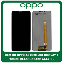 OEM HQ Oppo A3s A 3s (CPH1803, CPH1853, CPH1805) IPS LCD Display Assembly Screen Οθόνη + Touch Screen Digitizer Μηχανισμός Αφής Black Μαύρο (Grade AAA+++)