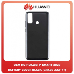 OEM HQ Huawei P Smart 2020 , PSmart 2020 (POT-LX1A, POT-LX3) Rear Back Battery Cover Πίσω Κάλυμμα Πλάτη Καπάκι Μπαταρίας Black Μαύρο (Grade AAA+++)