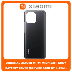 Γνήσιο Original Xiaomi Mi 11 , Mi11 (M2011K2C, M2011K2G) Rear Back Battery Cover Πίσω Κάλυμμα Καπάκι Πλάτη Μπαταρίας Midnight Gray Black Μαύρο (Service Pack By Xiaomi)