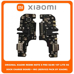 Original Γνήσιο Xiaomi Mi 10T Lite 5G, Mi10T Lite 5G (M2007J17G) Redmi Note 9 Pro 5G Note9 Pro 5G (M2007J17C) Καλωδιοταινία Φόρτισης SUB Charging Board (Charge Connector Dock Flex) + Mic Μικρόφωνο (Service Pack By Xiaomi)