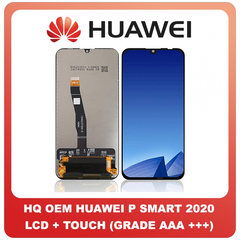 HQ OEM Huawei P Smart 2020, Psmart2020 (POT-LX1A) Lcd Screen Display Οθόνη + Touch Screen Digitizer Μηχανισμός Αφής Black (Grade AAA+++)