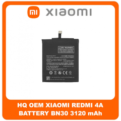 HQ OEM Συμβατό Για Xiaomi Redmi 4A (2016117) BN30 Battery Μπαταρία 3120 mAh Li-Ion (Bulk) (Premium A+)