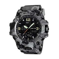 Ψηφιακό/αναλογικό Ρολόι Χειρός – Skmei - 1155 - 011552 - Army Grey