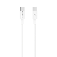 Kαλώδιο Δεδομένων Detech de-C29pd, Type-c - Type-c, pd, 1.0m, Λευκο - 40112