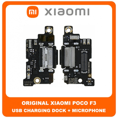 Γνήσια Original Xiaomi Poco F3 (M2012K11AG), USB Type-C Charging Dock Connector Flex Sub Board, Καλωδιοταινία Υπό Πλακέτα Φόρτισης + Microphone Μικρόφωνο 560001K11A00 (Service Pack By Xiaomi)