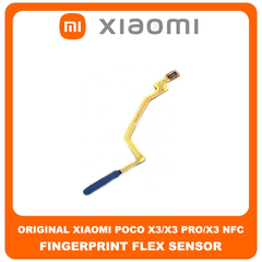 Γνήσια Original Xiaomi Poco X3 (MZB07Z0IN), Poco X3 Pro (M2102J20SG), Poco X3 NFC (M2007J20CG) Fingerprint Flex Sensor Καλωδιοταινία Αισθητήρας Δακτυλικού Αποτυπώματος Blue Μπλε (Service Pack By Xiaomi)​