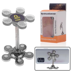 Ισχυρή Βάση Κινητού με Μικροβεντούζες Βαθύ Γκρί