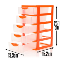 Συρταριέρα Αποθήκευσης 5 Θέσεων Κόκκινο