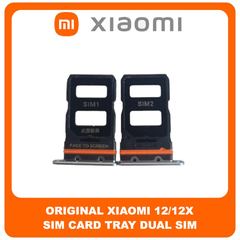 Γνήσια Original Xiaomi 12 (2201123G, 2201123C), Xiaomi12X (2112123AC, 2112123AG) Sim Card Tray Dual Sim Υποδοχέας Θήκης Κάρτας Sim Blue Μπλε​ (Service Pack By Xiaomi)