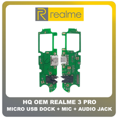 HQ OEM Συμβατό Για Realme 3 Pro (RMX1851) Micro USB Charging Dock Connector Flex Sub Board, Καλωδιοταινία Υπό Πλακέτα Φόρτισης + Microphone Μικρόφωνο + Audio Jack Θύρα Ακουστικών (Grade AAA+++)