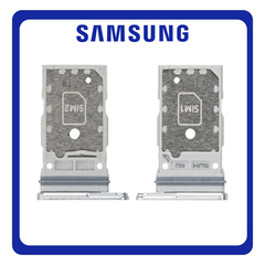 Γνήσια Original Samsung Galaxy S22 Ultra 5G (SM-S908B, SM-S908B/DS) Sim Card Tray Dual Sim Υποδοχέας Θήκης Κάρτας Sim Phantom White Άσπρο GH98-47138C (Service Pack By Samsung)