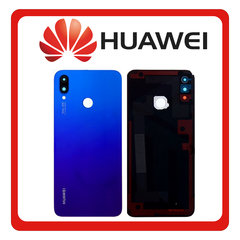 HQ OEM Συμβατό Για Huawei P Smart+, P Smart Plus (POT-LX1T) Rear Back Battery Cover Πίσω Κάλυμμα Καπάκι Πλάτη Μπαταρίας + Camera Lens Τζαμάκι Κάμερας Phantom Blue Μπλε (Grade AAA+++)
