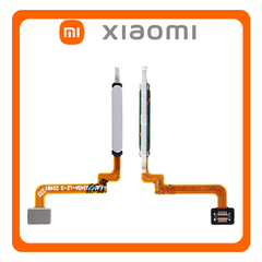 HQ OEM Συμβατό Με Xiaomi Redmi Note 10 4G, Redmi Note10 4G (M2101K7AI, M2101K7AG) Fingerprint Sensor Flex Αισθητήρας Δαχτυλικού Αποτυπώματος Frost White Άσπρο (Premium A+​)
