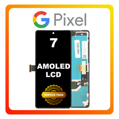 Γνήσια Original Google Pixel 7 (GVU6C, GQML3) AMOLED LCD Display Screen Assembly Οθόνη + Touch Screen Digitizer Μηχανισμός Αφής Black Μαύρο G949-00322-01 (Service Pack By Google)