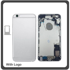 ​OEM HQ Apple Iphone 6s (A1633, A1688, A1691, A1700) Back Battery Cover- Housing Καπάκι Μπαταρίας- Σασί + Πλαινά πλήκτρα Side Keys + Θήκη Κάρτας Sim Holder Gray (Premium A+)