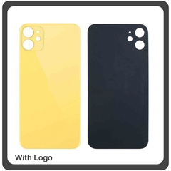 OEM HQ for Apple Iphone 11 , Iphone11 (A2221, A2111, A2223) Rear Back Battery Cover with Camera Big Hole Πίσω Κάλυμμα Πλάτη Καπάκι Μπαταρίας Yellow Κίτρινο (Premium A+)