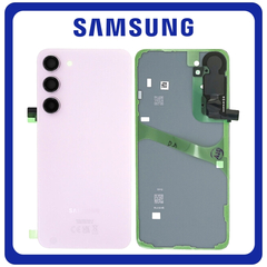 Γνήσια Original Samsung Galaxy S23+ 5G (SM-S916B, SM-S916B/DS) Rear Back Battery Cover Πίσω Κάλυμμα Καπάκι Πλάτη Μπαταρίας + Camera Lens Τζαμάκι Κάμερας Lavender Ροζ GH82-30388D (Service Pack By Samsung)
