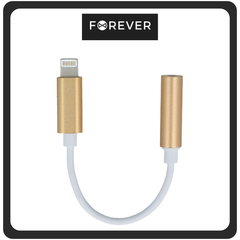 Forever Αντάπτορας-Μετατροπέας Lightning Male Σε 3.5mm Female Gold Χρυσό