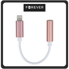 Forever Αντάπτορας-Μετατροπέας Lightning Male σε 3.5mm Female Pink Gold Ροζ Χρυσό