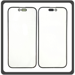 HQ OEM Συμβατό Με Apple iPhone 14 Pro (A2890, A2650, A2889) Premium Aftermarket Front Glass For Refurbished Μπροστινό Τζαμάκι Για Ανακατασκευή Black Μαύρο (Premium A+​)