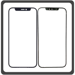 HQ OEM Συμβατό Με Apple iPhone 12 Pro Max, iPhone 12 ProMax (A2411, A2342) Premium Aftermarket Front Glass For Refurbished Μπροστινό Τζαμάκι Για Ανακατασκευή + Frame Πλαίσιο Black Μαύρο (Premium A+​)