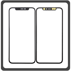HQ OEM Συμβατό Με Apple iPhone 11 Pro, iPhone 11Pro (A2215, A2160, A2217, iPhone12,3) Aftermarket Front Glass For Refurbished Μπροστινό Τζαμάκι Για Ανακατασκευή + Frame Πλαίσιο Black Μαύρο (Premium A+​)