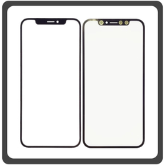 iPhone XR (A2105, A1984) Copy Original Front Glass For Refurbished Μπροστινό Τζαμάκι Για Ανακατασκευή + Frame Πλαίσιο Black Μαύρο (Ref By Apple)