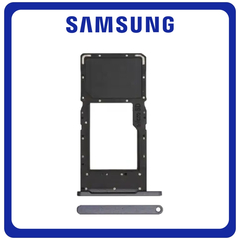 Γνήσια Original Samsung Galaxy Tab A7 Lite (SM-T220, SM-T225) SIM Card Tray + Micro SD Tray Slot Υποδοχέας Βάση Θήκη Κάρτας SIM Gray Μαύρο GH81-20674A (Service Pack By Samsung)